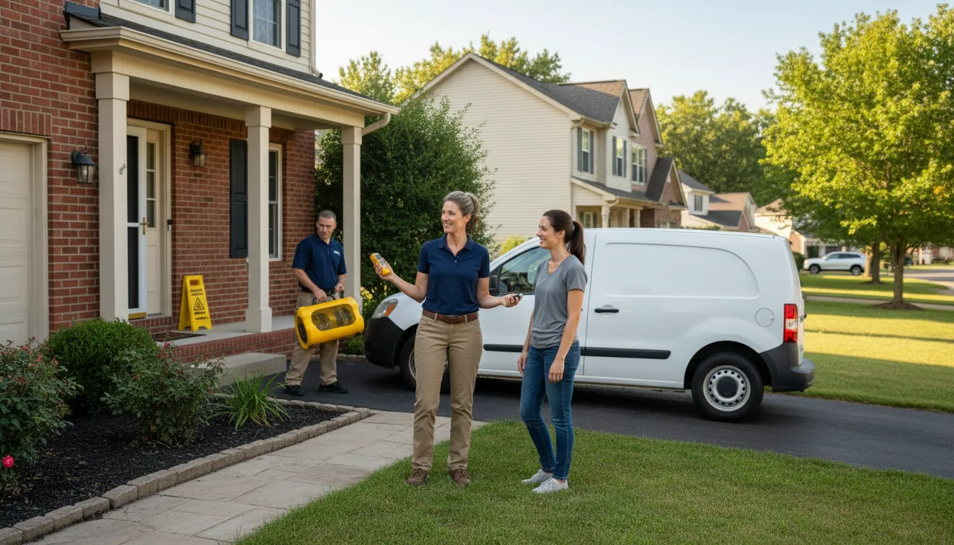Residential water damage restoration in Manchester, MO